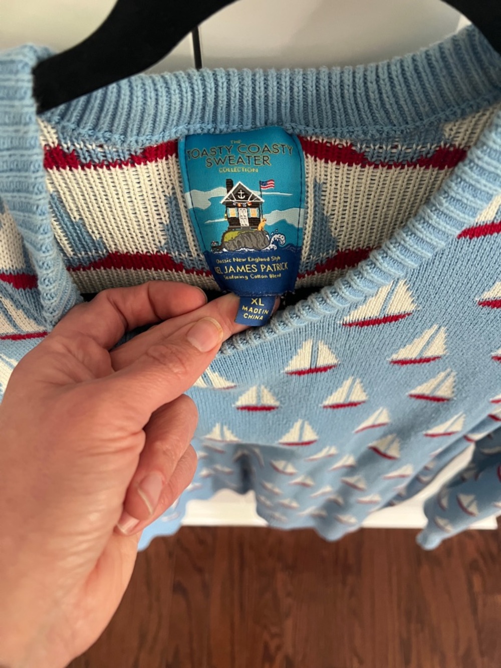 Kiel James Patrick Sailboat Toasty Coasty Sweater - Picture 3 of 8